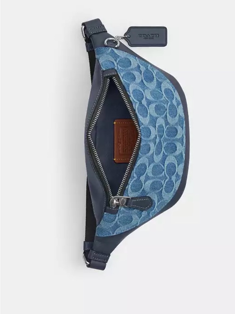Coach Warren Signature Denim Fanny Belt Bag NWT - Picture 3 of 8